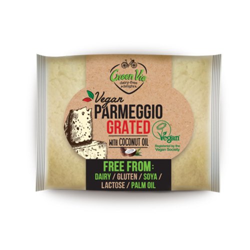 GreenVie Queso Vegan Parmeggio con parmesano Rallado Vegano 100g