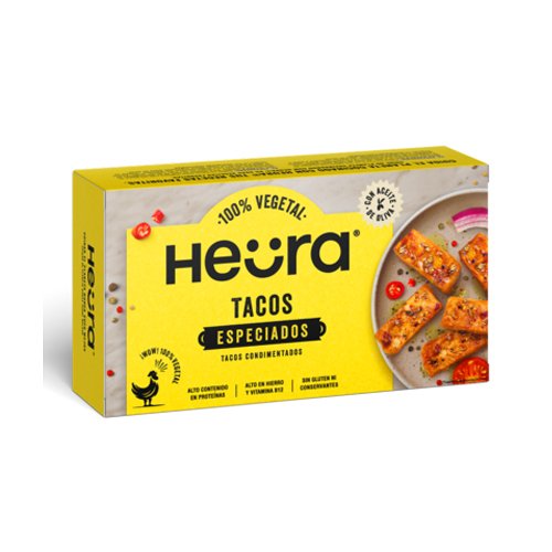 Tacos Especiados HEURA 180g | 100% Vegetal | Sin Gluten