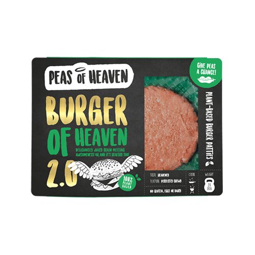 Peas of Heaven Burguesa 100% Vegetal hamburguesa 220g| Sin Gluten | Sin Soja
