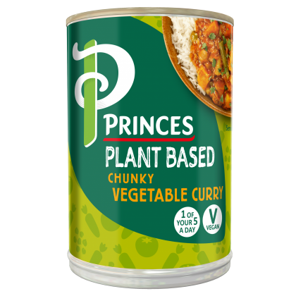 Princes Curry de vegetales gruesos a base de plantas 392g