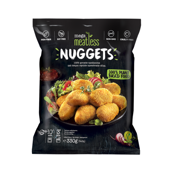 Mega Meatless Nuggets 330g| 100% a base de plantas | Sin Gluten | Sin Soja
